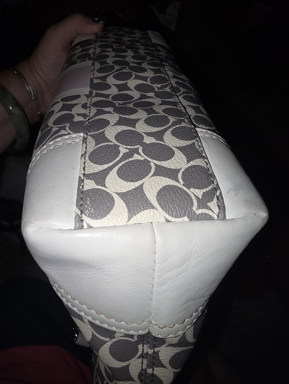 Coach Heritage Stripe Signature Chelsea Tote Bag In Preloved Condition - Picture 11 of 16